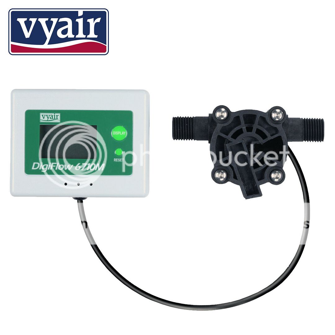 Digital Flow Rate Meter 0.04 to 1.0 Litres/Min w/ 1/4" BSP Connections